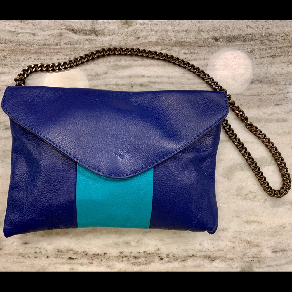 J. Crew Blue Two-Toned Shoulder Bag